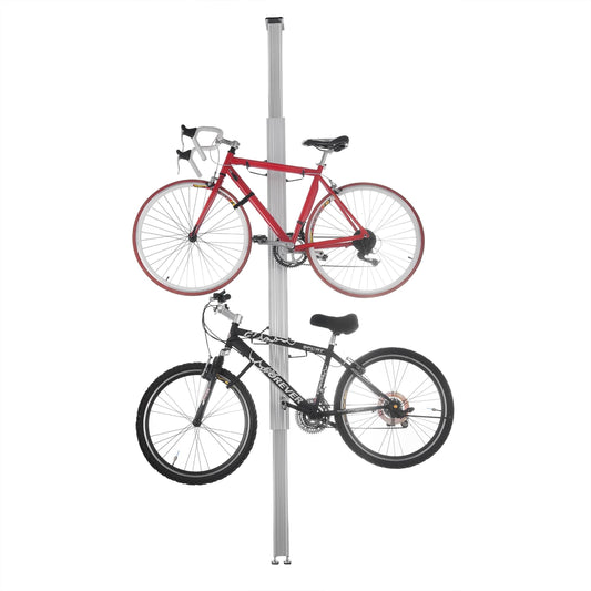 Cycle Aluminum Bike Stand Bicycle Rack Storage Or Display Holds Two Bicycles